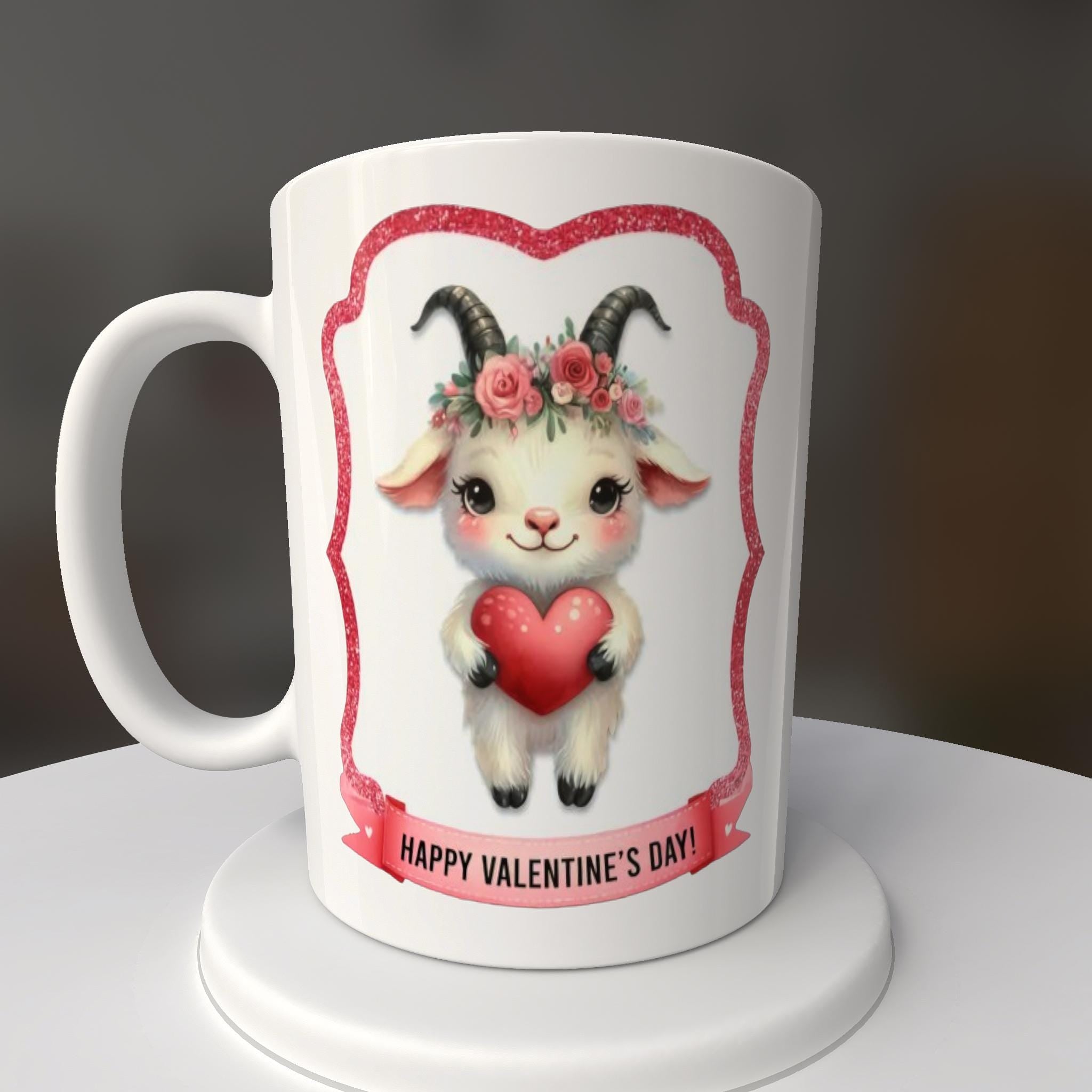 Valentines Goat Heart Mug or Tumbler