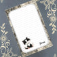 Personalized Cat, black and white kitten, Notepad Stationery