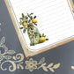 Personalized Lemon Tree Branch in a Mason Jar, Notepad Stationery