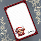 Personalized Highland Cow Christmas #2, Winter, Holiday, Notepad Stationery