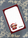 Personalized Highland Cow Christmas #2, Winter, Holiday, Notepad Stationery