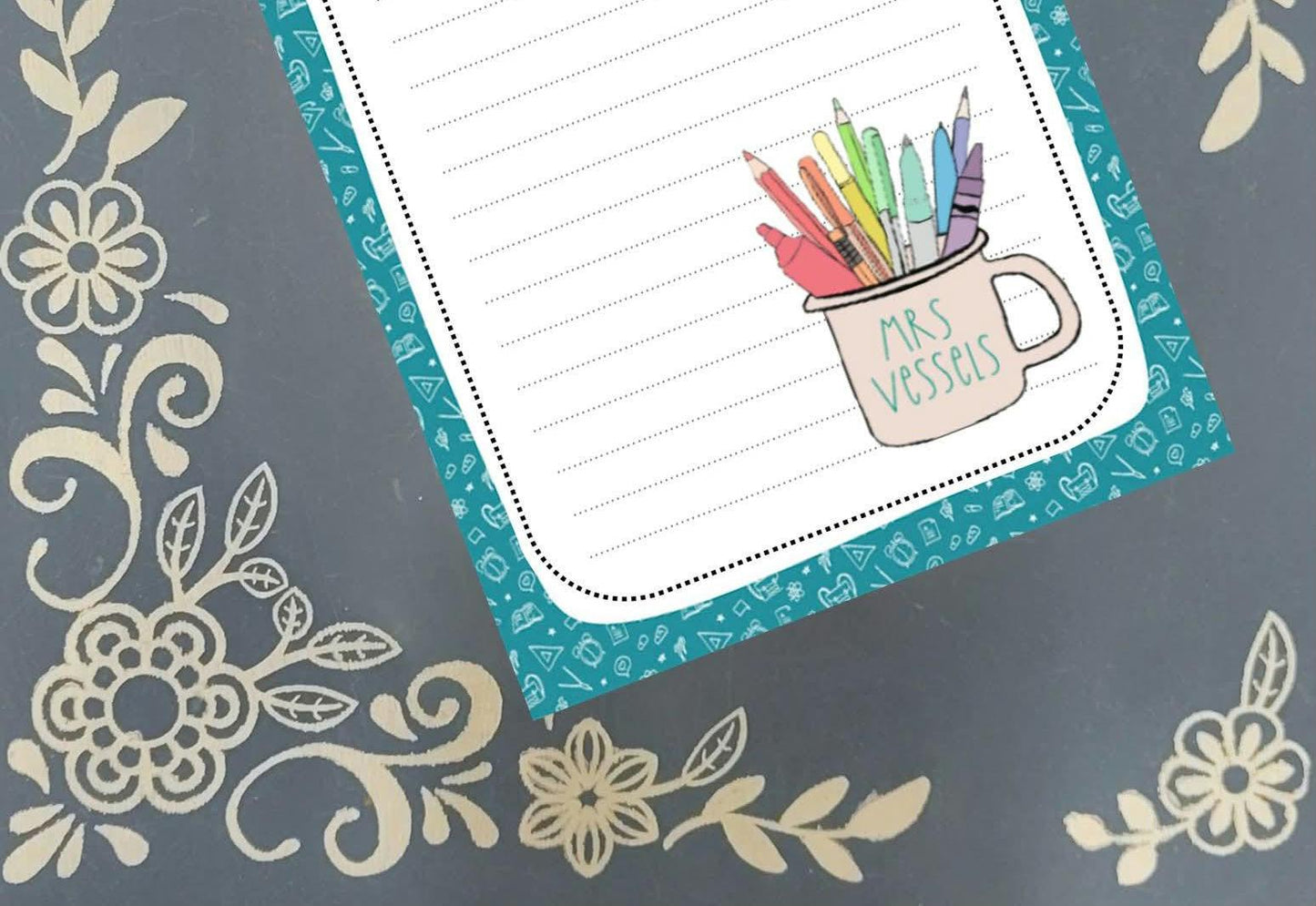 Personalized Teacher #3, Notepad Stationery