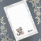 Personalized Cat, Grey Kitten, Notepad Stationery