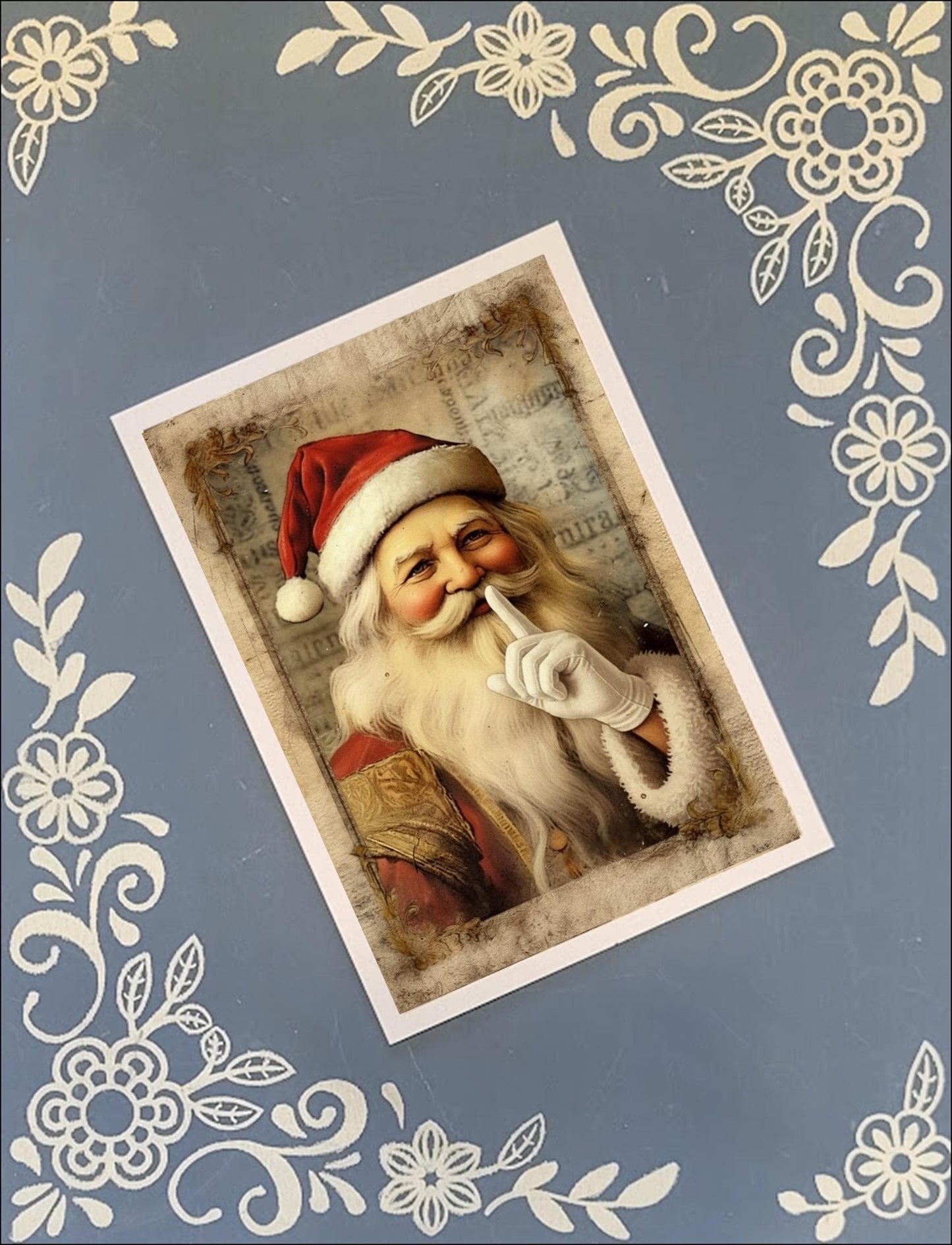 Christmas Santa Greeting Card Bundle | 10 Classic Holiday Cards