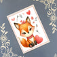 Fox, Love, Happy Birthday, Valentine's, Greeting Card Bundle