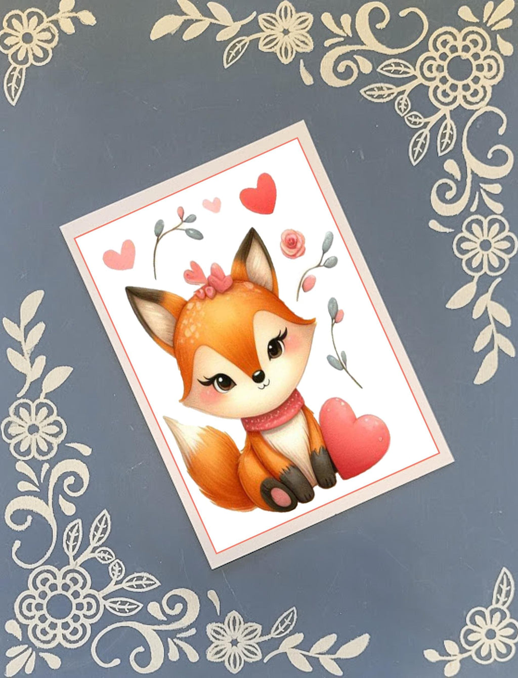 Fox, Love, Happy Birthday, Valentine's, Greeting Card Bundle