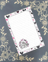 Personalized Valentine's, Be Mine, Hearts, Notepad Stationery