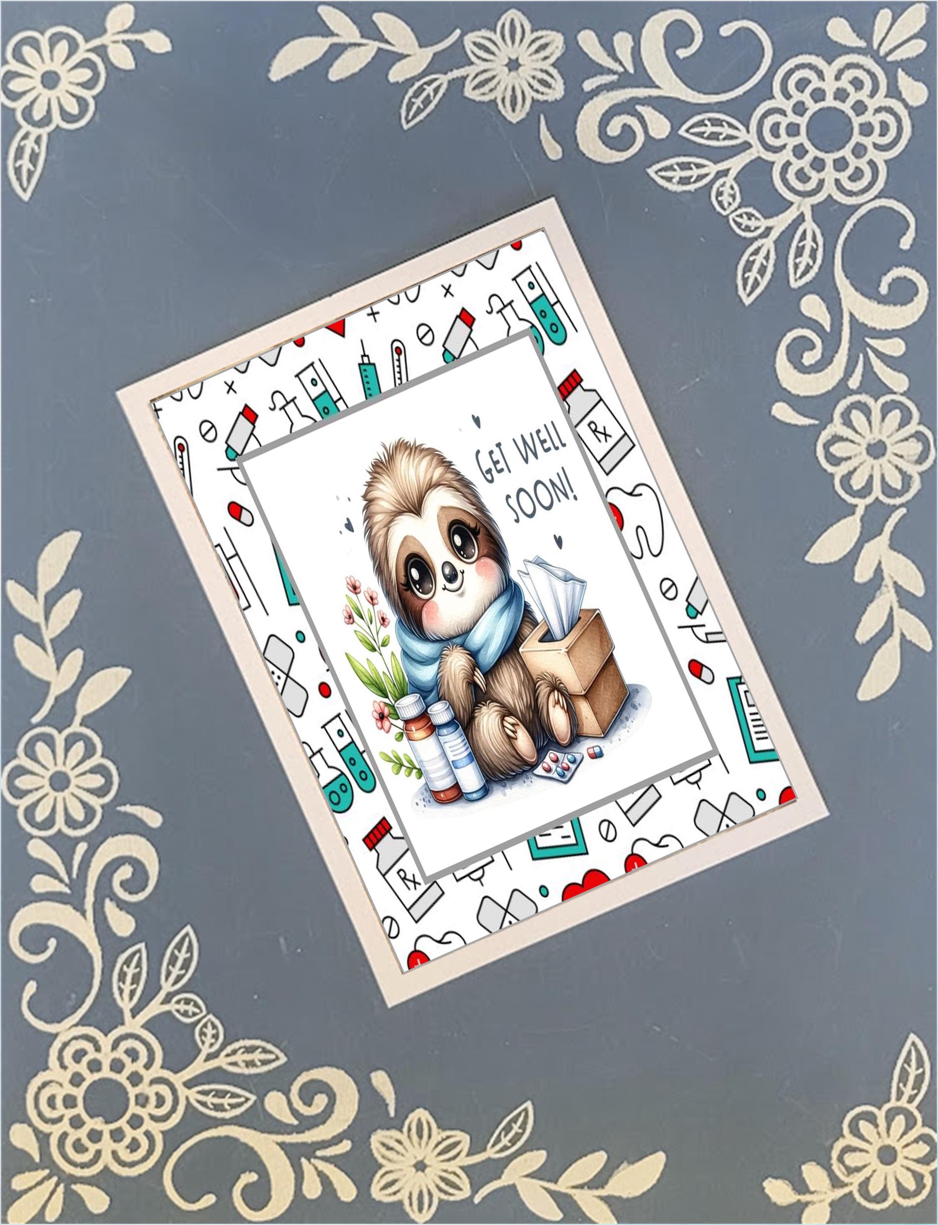 Get Well Soon Greeting Card Bundle, 5x7 with Envelopes
