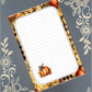 Personalized Pumpkin, Autumn Fall Notepad Stationery