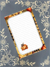 Personalized Pumpkin, Autumn Fall Notepad Stationery