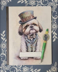 Dog, Fancy Shih Tzu, Covered Notebook