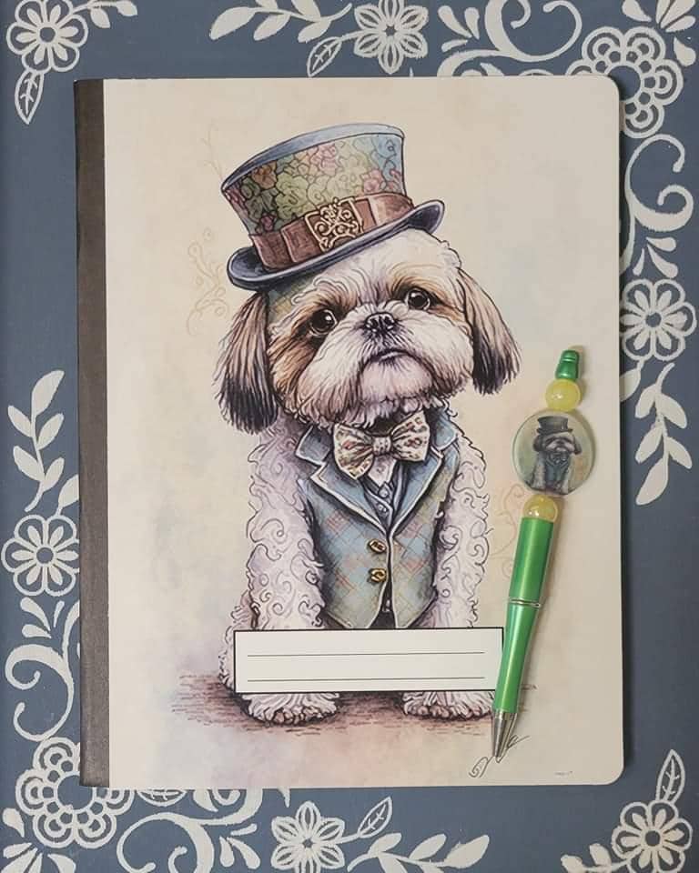 Dog, Fancy Shih Tzu, Covered Notebook