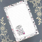 Personalized Valentine's, Tic-Tac-Toe, Hearts, Notepad Stationery