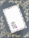 Personalized Valentine's, Tic-Tac-Toe, Hearts, Notepad Stationery