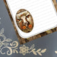 Personalized Cow, Autumn Cow in Fence Notepad Stationery