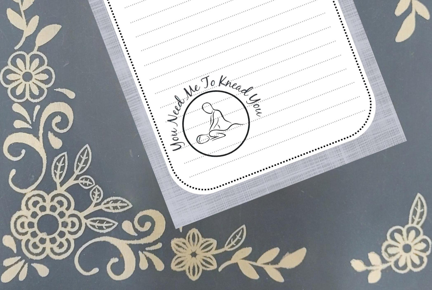Personalized Massage Therapist, You Need Me to Knead You, Notepad Stationery