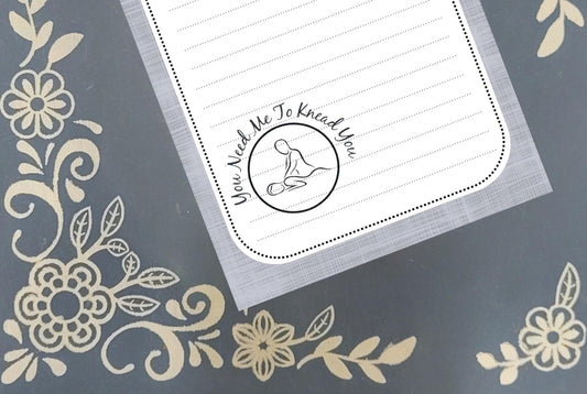 Personalized Massage Therapist, You Need Me to Knead You, Notepad Stationery