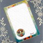 Personalized Girl in Bubbles, Notepad Stationery