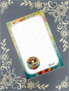 Personalized Girl in Bubbles, Notepad Stationery