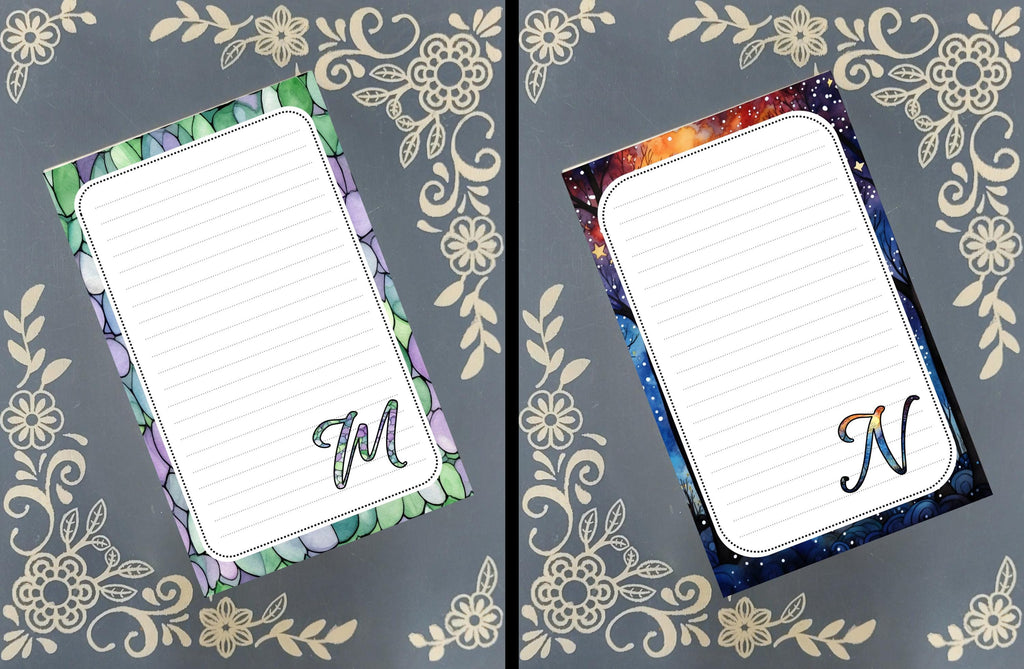 Personalized ABC Animal Notepad, Monogram Stationery