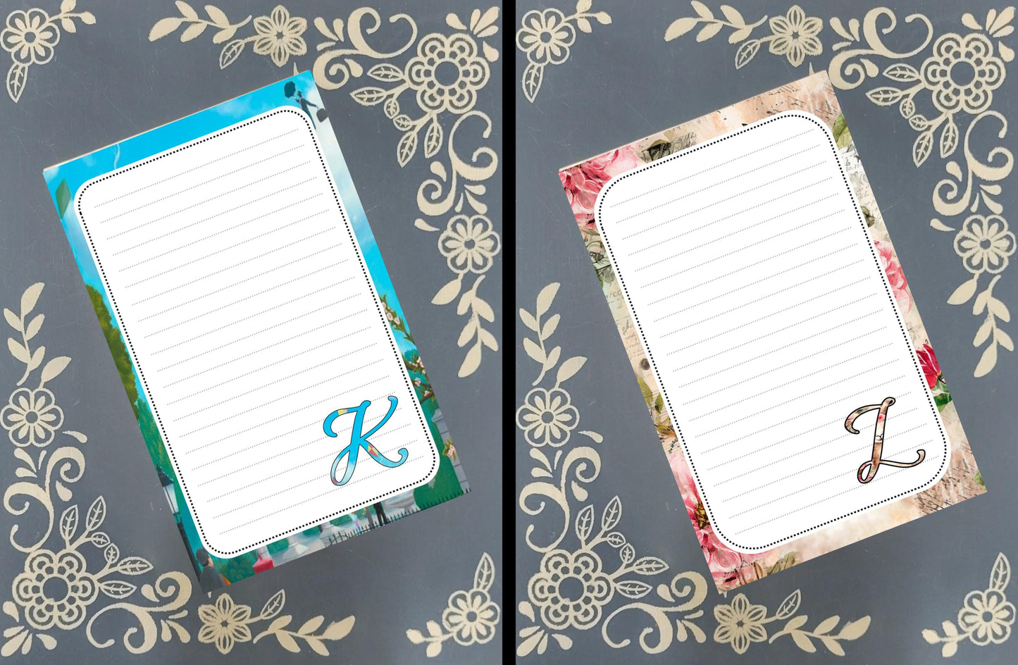 Personalized ABC Animal Notepad, Monogram Stationery