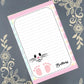 Personalized Easter Bunny Face and Feet, Notepad Stationery