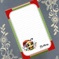 Personalized Bumble Bee with Christmas Lights, Winter, Holiday, Christmas, Notepad Stationery
