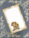 Personalized Cow, Highland Cow in Sunflowers 2 Notepad Stationery