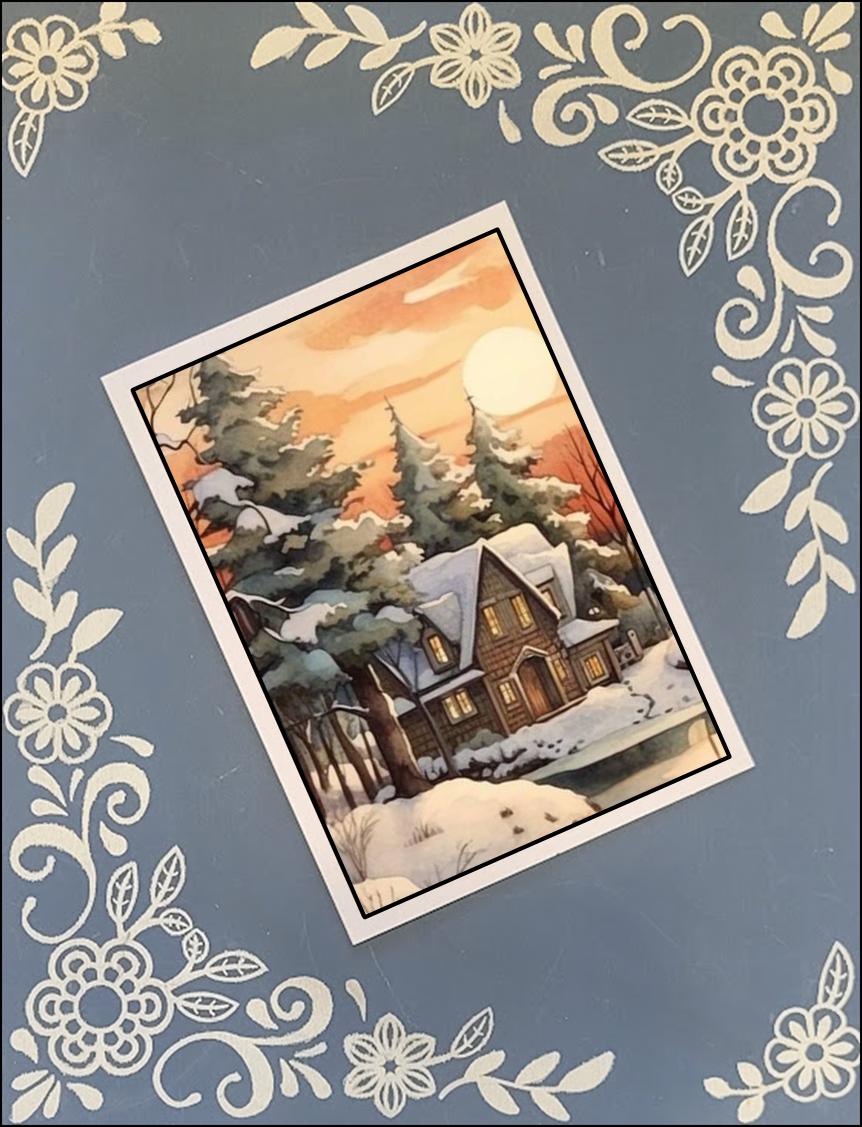 Christmas, Cabins, Greeting Card Bundle