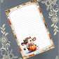 Personalized Cow with a Pumpkin, Autumn Fall, Notepad Stationery