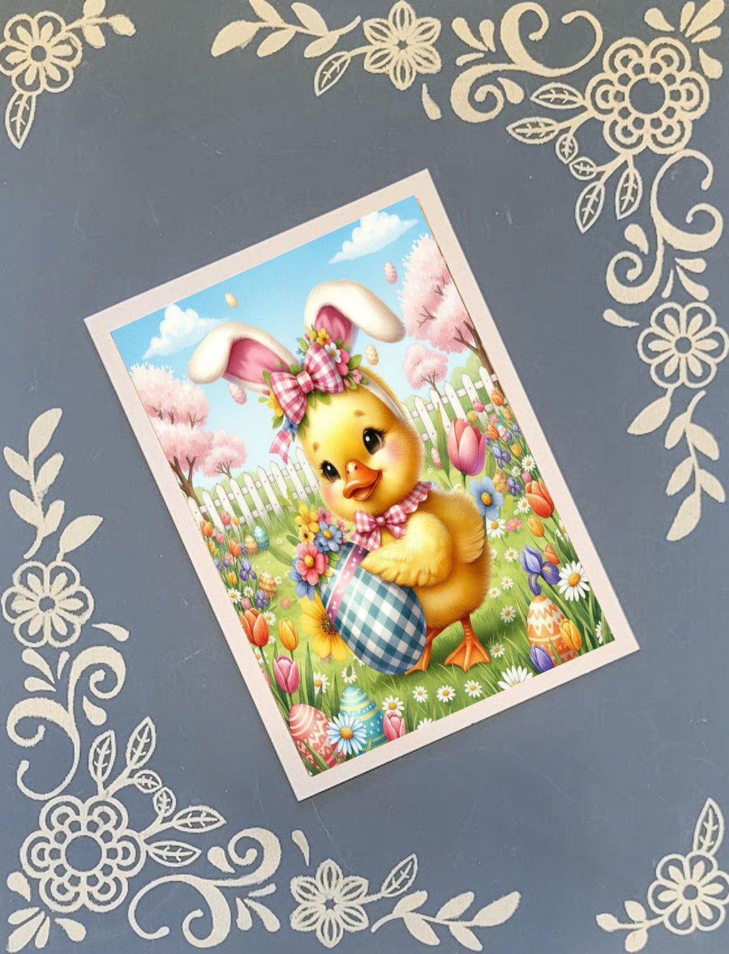Easter Bunny & Chicks Greeting Card Bundle, 5x7 with Envelopes
