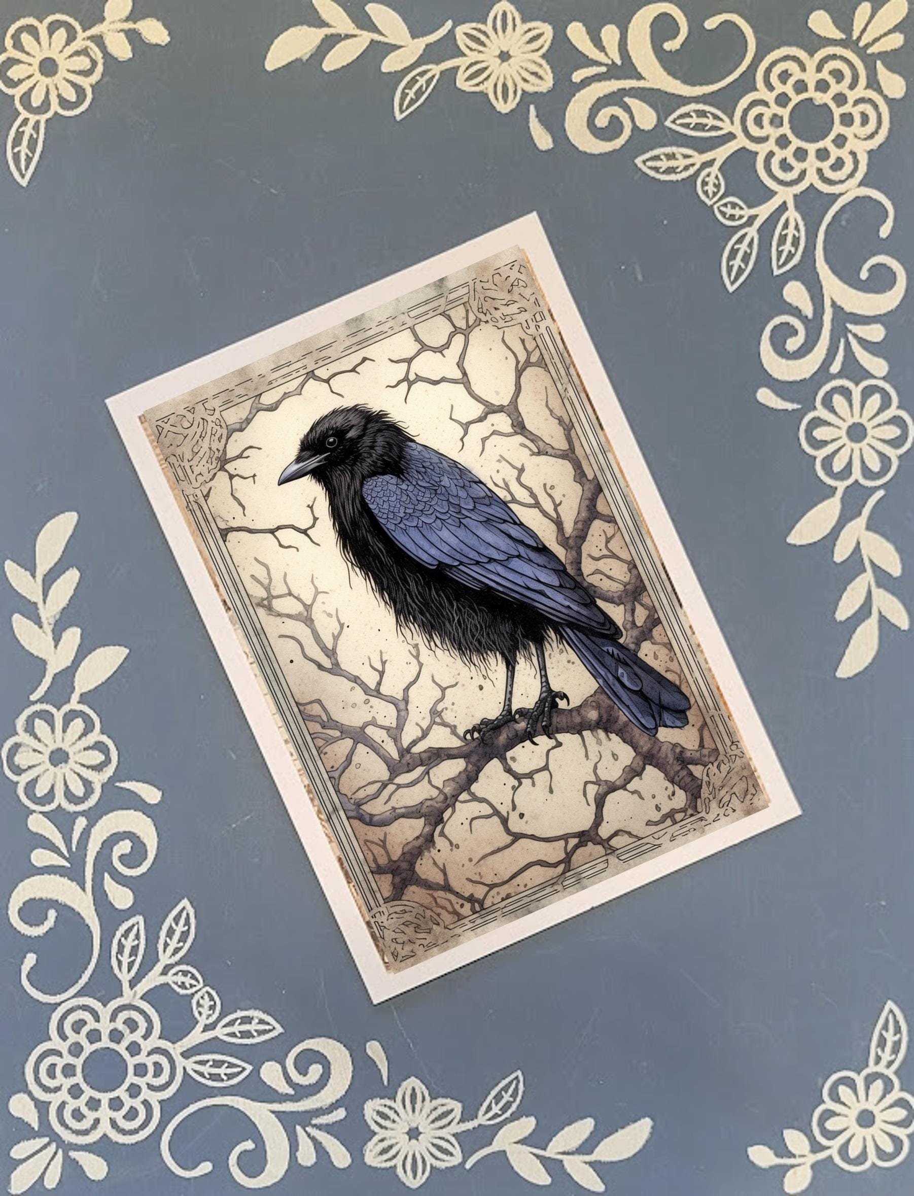 Ravens Greeting Card Bundle, Halloween, 5x7 with Envelopes