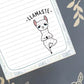 Personalized Yoga Namaste Llama = Llamaste, Yogi, Notepad Stationery