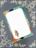 Personalized Clown, teal & orange, Notepad Stationery