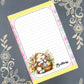Personalized Easter Bunny with basket of Easter Eggs, Notepad Stationery
