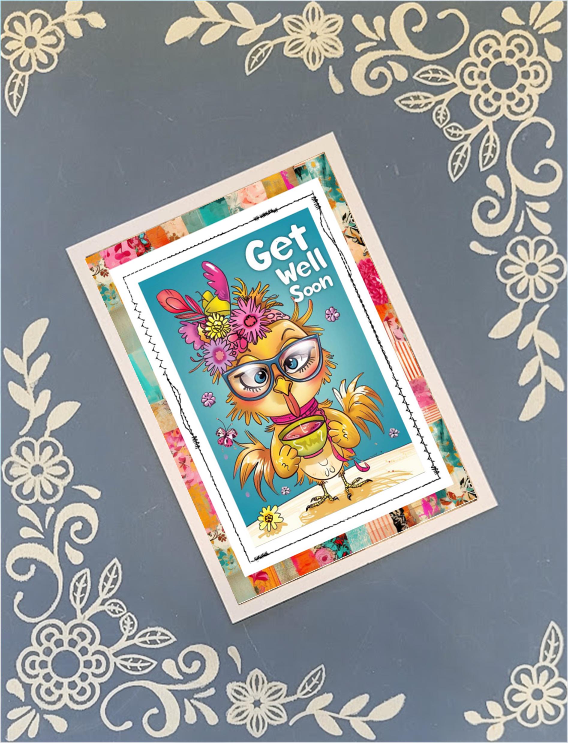 Get Well Soon Greeting Card Bundle, 5x7 with Envelopes