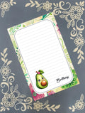 Personalized Avocado, Kawaii, Notepad Stationery