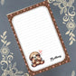 Personalized Sloth Lover, Valentine's Day, Heart, Notepad Stationery