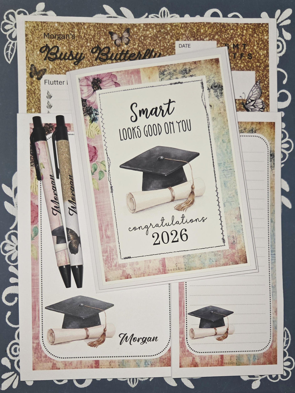 Personalized Custom Graduation Gift Set: A 5-Piece Complete Stationery Collection