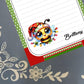 Personalized Bumble Bee with Christmas Lights, Winter, Holiday, Christmas, Notepad Stationery