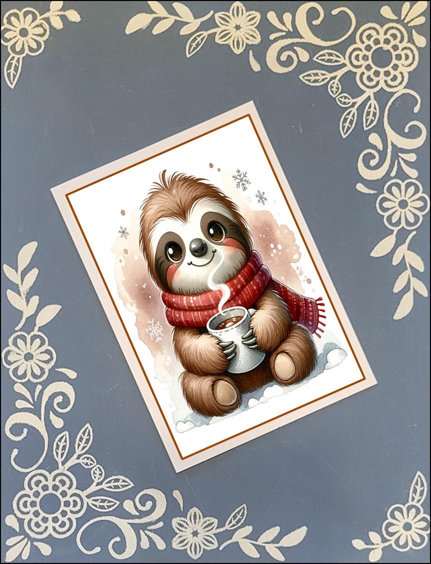 Christmas, Animals, Greeting Card Bundle, 5x7 with Envelopes