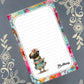 Personalized Pug in a Dress, Notepad Stationery