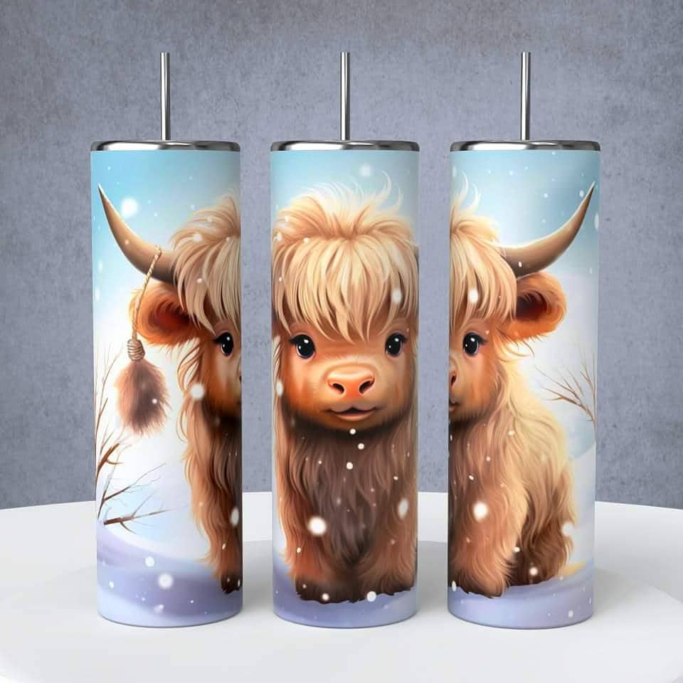 Highland Cow, Winter, Mug or Tumbler