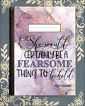 Fearsome thing to Behold, Lizzy, Pride & Prejudice, Covered Notebook