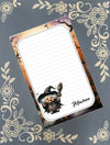Personalized Old Witch, Halloween, Notepad Stationery