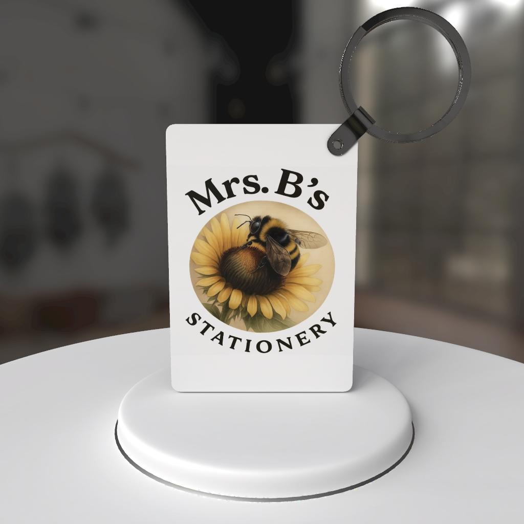 Mrs. B’s Swag Club Sunflower Bee Keychains & Bag Charms (Choose Your Shape)